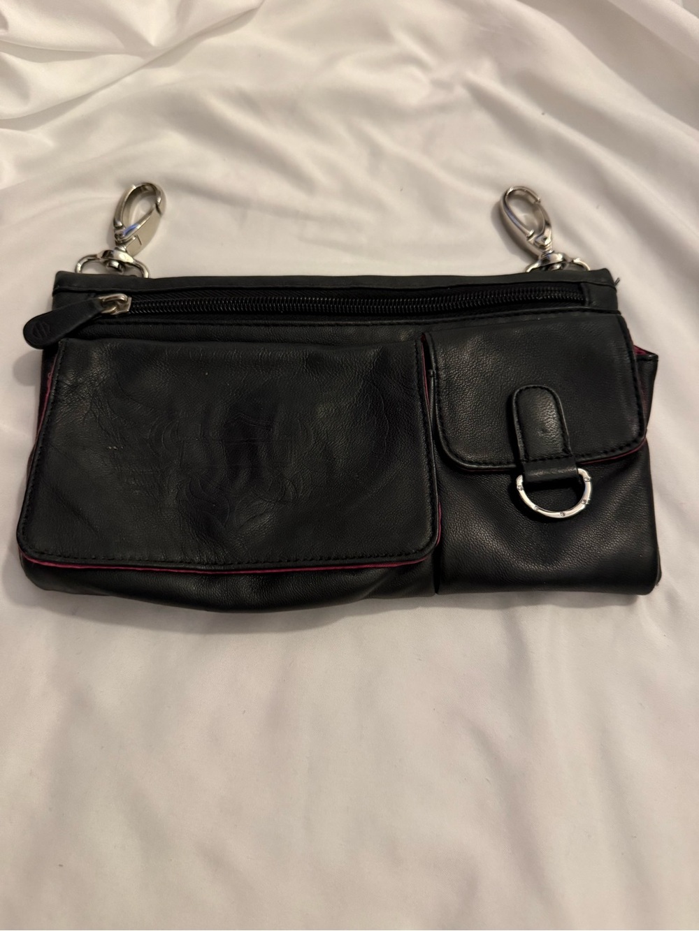 Like New Vintage Harley-Davidson Lambskin Leather Clip-On Accessory Pouch